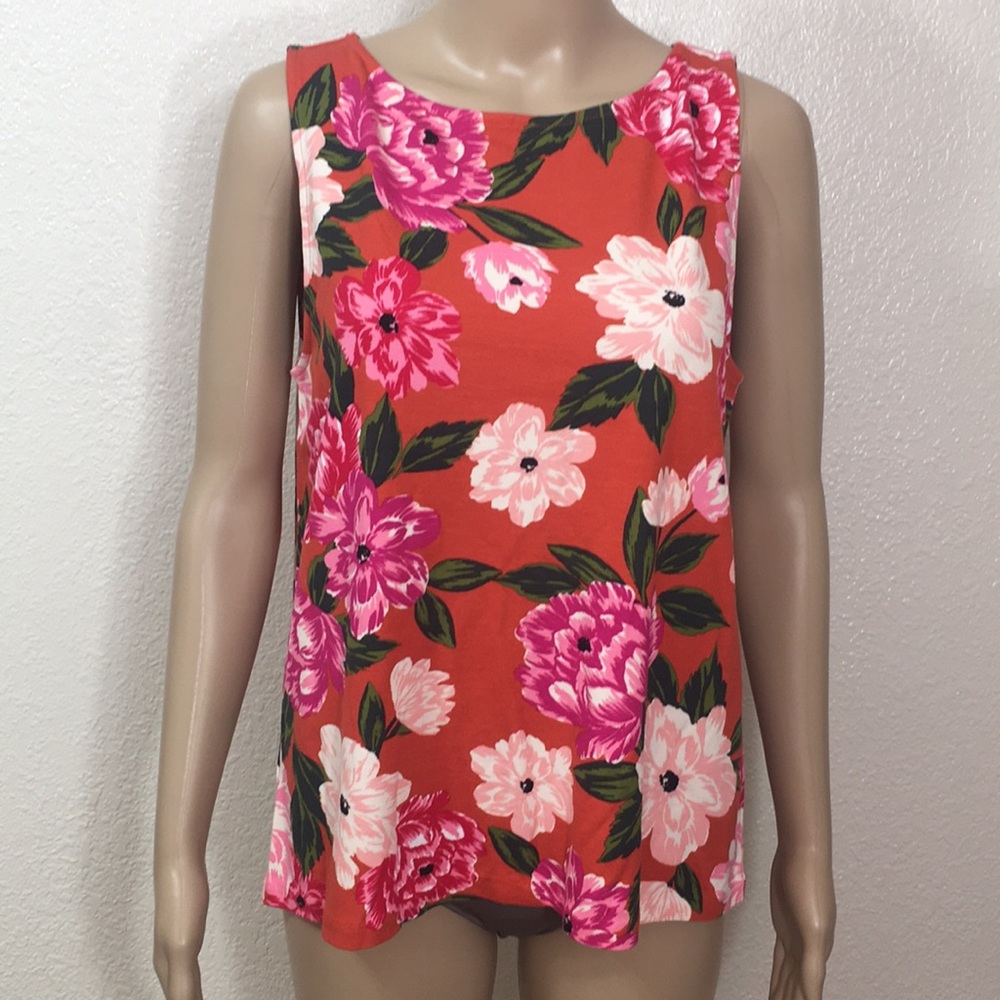 🆕 🌻 Ann Taylor Floral Patterned Tank Top M